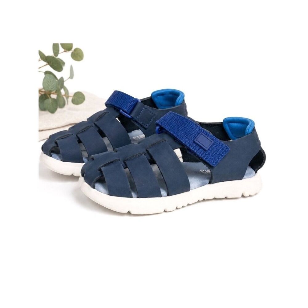 Camper Oruga Toddler Fisherman Sandal EU 21 US 5 Dark Blue Leather First Walkers